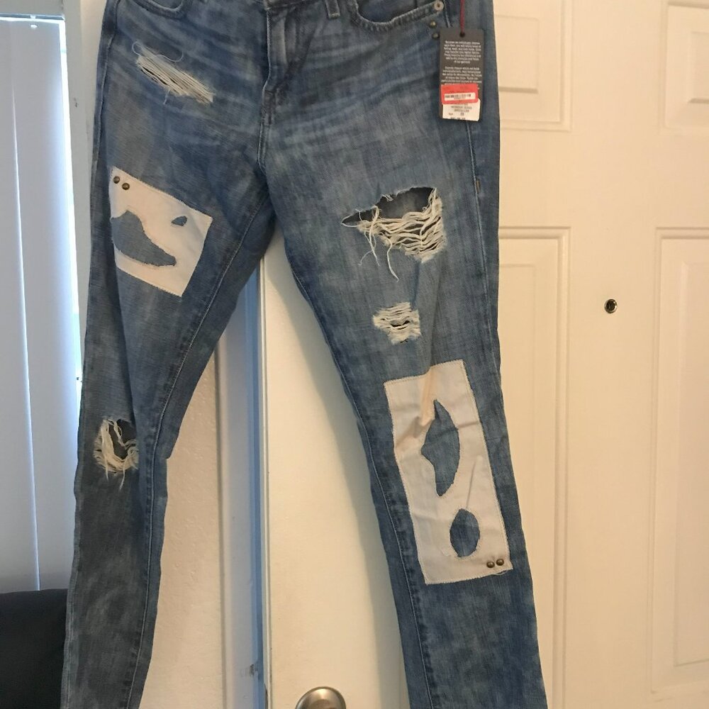 True Religion Women's Cameron Slim BOYFRIEND Jeans Size 24 Mended Street TR